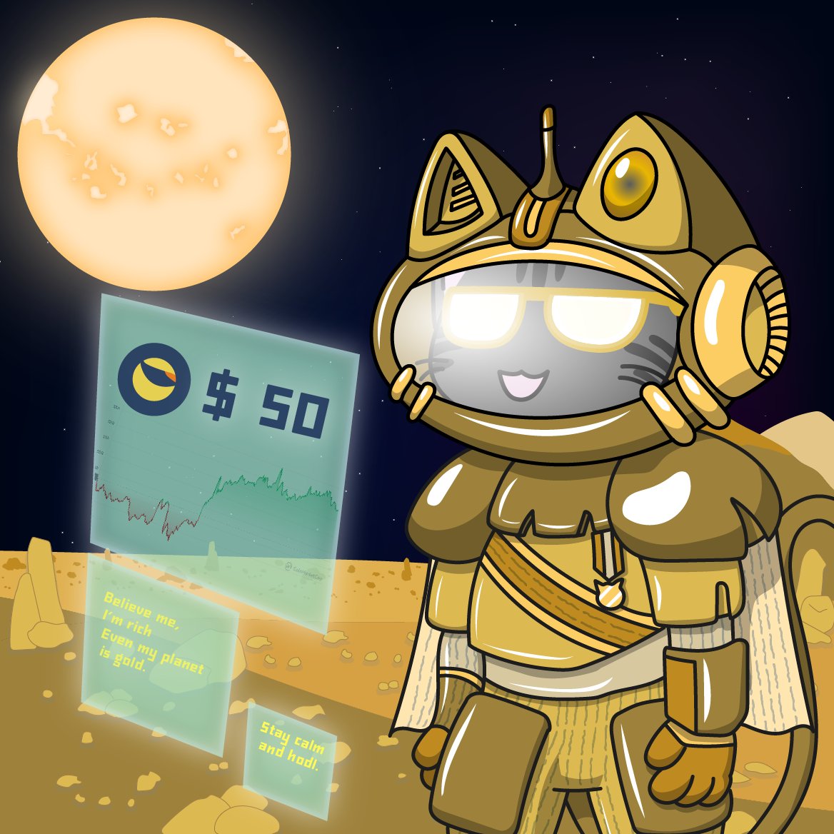 ColonistCat's tweet photo. Stay calm and HODL !!! $LUNA to da moon ser.

@terra_money #NFT #Cat #Terra #NFTCommunity  #nftart  #nftcollectors https://t.co/m0cHXQhbGI