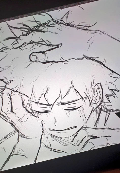 #WIP #sketch Also doing another BkDk short comic 🥺 (i always work with different drawings at the same time omg XD) 