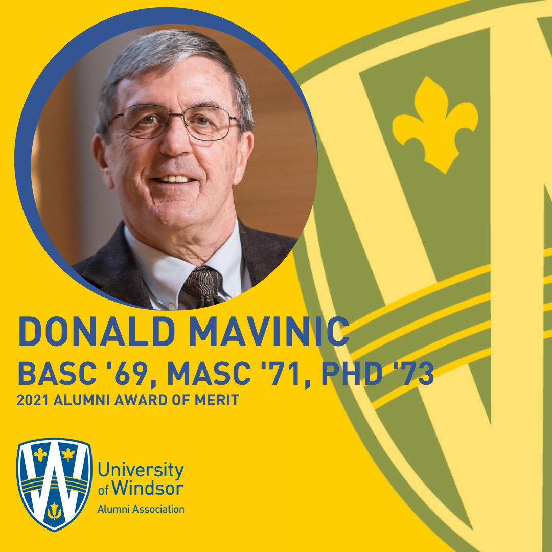 Congratulations to Dr. Donald Mavinic on receiving the 2021 Alumni Award of Merit!

Dr. Mavinic is an internationally recognized expert in water treatment, and received a call to the Order of Canada in 2020 for his work in environmental engineering, science and technology.