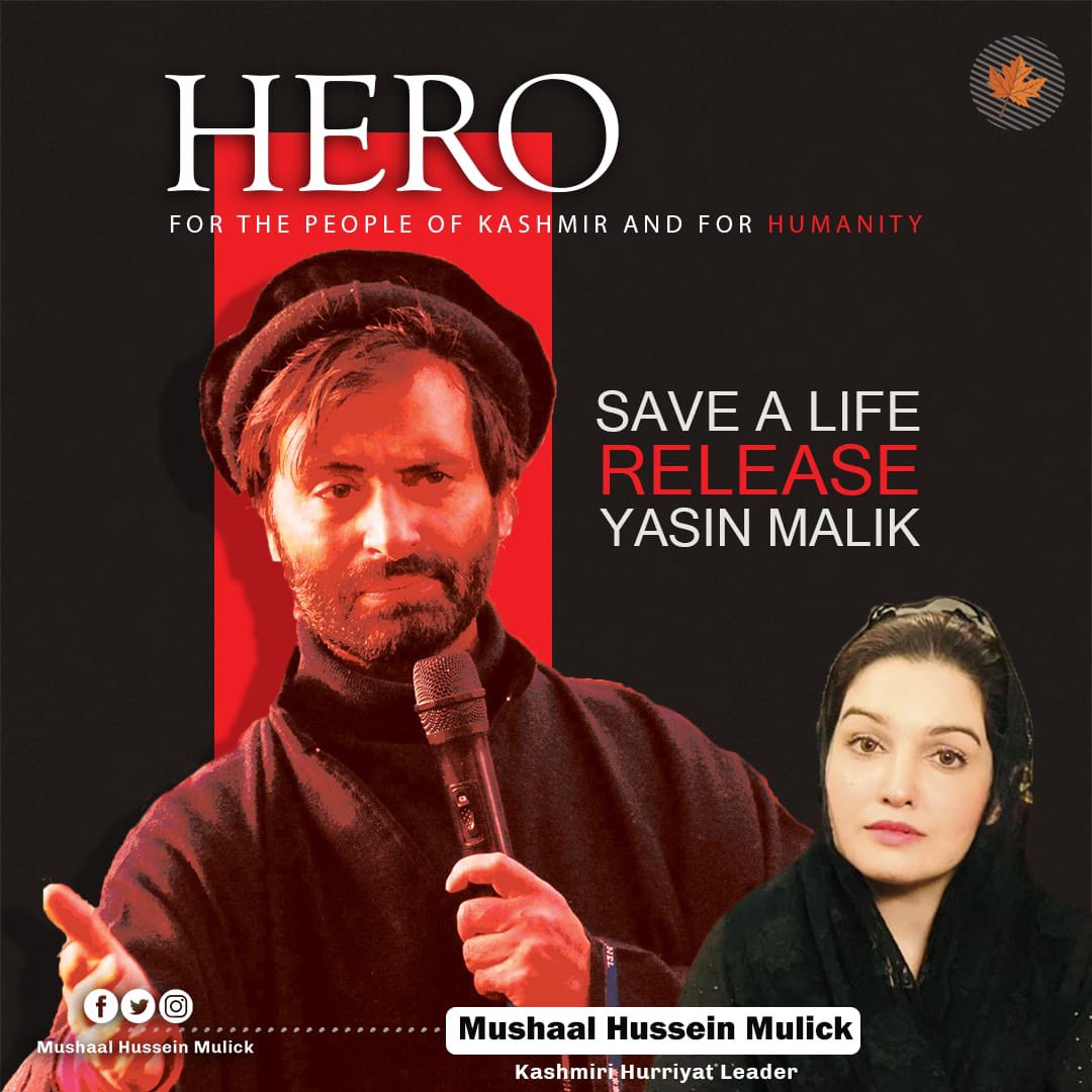 MushaalMullick's tweet photo. Hero of #Kashmir &amp; #Humanity my husband Mohammad Yasin Malik ! we demand his immediate release along with all Kashmiri political prisoners #FreeYasinMalik #FreeKashmir #ReleaseYasinMalik #SaveYasinMalik https://t.co/TnrHecNKY5