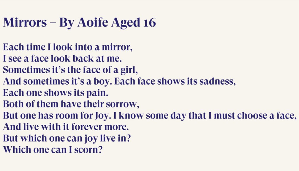 EnjoyEducation's tweet image. Thank you to @mermaids_gender for part one of a hugely valuable training session for our team on gender identity, equipping us to best support our #transgender and #gendervariant students and their parents. Take a moment to read this beautiful poem, featured on their website: