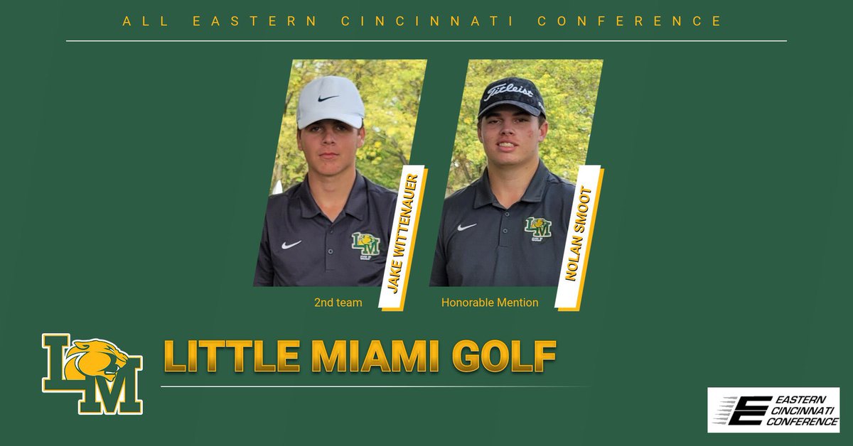 Shout out to Jake Wittenauer and Nolan Smooth on their ECC accomplishments this Fall👏👏
<a href="/LMHS_Golf/">Mens Golf- LMHS</a>