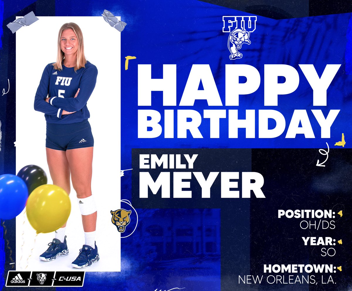 FIUVolleyball's tweet image. Wishing Emily a Happy Birthday and Yaniris a Happy Belated Birthday!! 🥳

#PawsUp🐾 | #PantherPride
