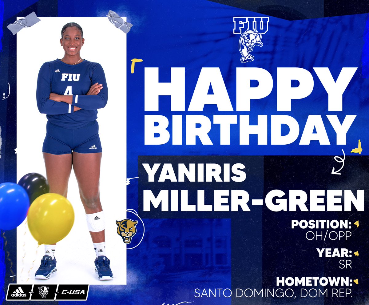 FIUVolleyball's tweet image. Wishing Emily a Happy Birthday and Yaniris a Happy Belated Birthday!! 🥳

#PawsUp🐾 | #PantherPride