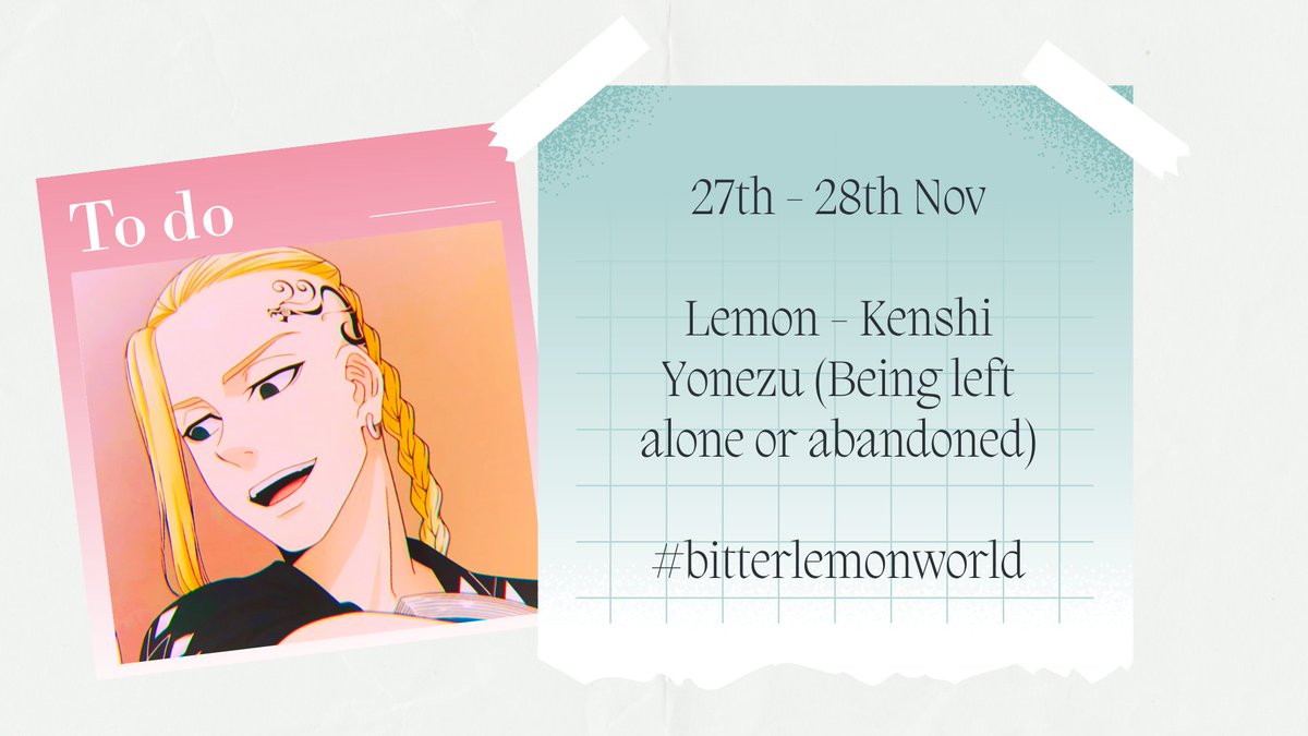 dearmywrld's tweet photo. third week — #bitterlemonworld https://t.co/KagENyM2Sk