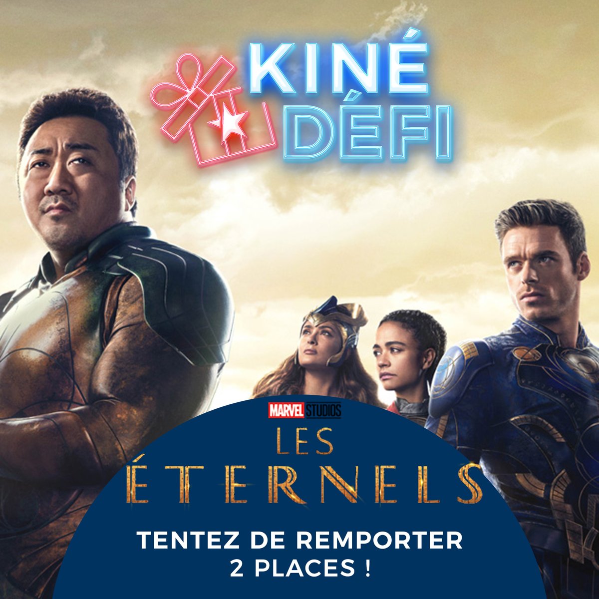 Kinepolis_FR's tweet photo. ✨ 𝗖𝗢𝗡𝗖𝗢𝗨𝗥𝗦 ✨

Tente de remporter 2 places pour #𝗟𝗲𝘀𝗘́𝘁𝗲𝗿𝗻𝗲𝗹𝘀 dans le Kinepolis de ton choix !

Pour jouer, il te suffit de :
👉 suivre @Kinepolis_FR
👉 RT
👉 identifier la personne qui t'accompagnera

Bonne chance 🍀
#Marvel #MarvelStudios #Eternals https://t.co/n3q8c6odI0
