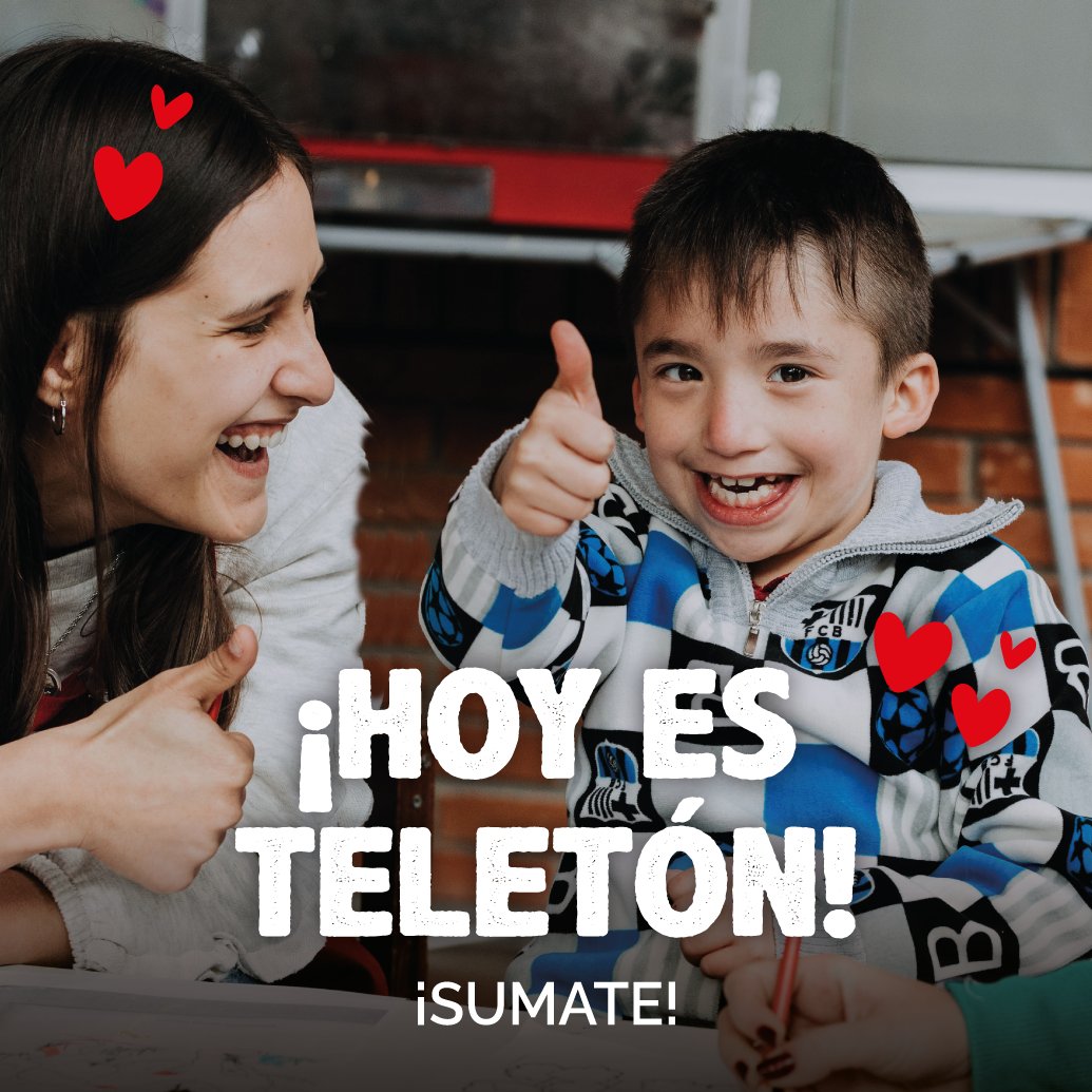 ¡¡ES HOY!!

A partir de las 22hs se viene una nueva Teletón, en la que celebraremos los 15 años de atenciones. 
Va en simultáneo por <a href="/Canal4_UY/">Canal 4</a>, <a href="/canal10uruguay/">Canal 10</a>, <a href="/teledoce/">𝗧𝗲𝗹𝗲𝗱𝗼𝗰𝗲 📺</a>, <a href="/5noticiasuy/">Noticias 5</a> y <a href="/lareduy/">La Red</a>.
Además, estaremos online por Vera.

#DarLoMejorDeNosotros, eso es Teletón 🤜🏻❤🤛🏻