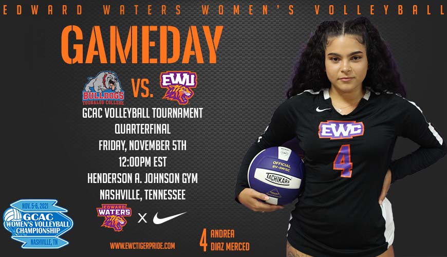 EWU_Athletics's tweet photo. Women's Volleyball Gameday Info:
2021 @GCACInfo Volleyball Championship
Quarterfinal
#EWUWVB 🆚 @TCAthletics
⏰ 12:00pm EST
📍 Henderson A. Johnson Gym | Nashville, Tennessee
📺 https://t.co/Wy8XXfz055
#BeatTougaloo! #RingChasingSzn!💍 #TigerPride!🐅🏐 https://t.co/tdyrdIqHON