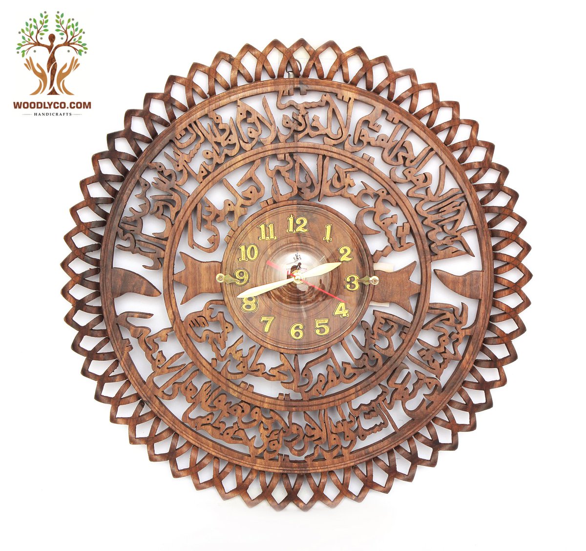woodlyco_com's tweet photo. Islamic Calligraphy Ayatulkursi Wall Clocks / Wooden Wall Clocks / Rosewood Cutwork Handmade Wall Clocks https://t.co/uDS5HKQvEo Rs.2,599 Woodly Co #woodlyco #allwallclocks #durablewallclocks #factorywallclocks #handmadewallclocks https://t.co/HbE0N4KwGM