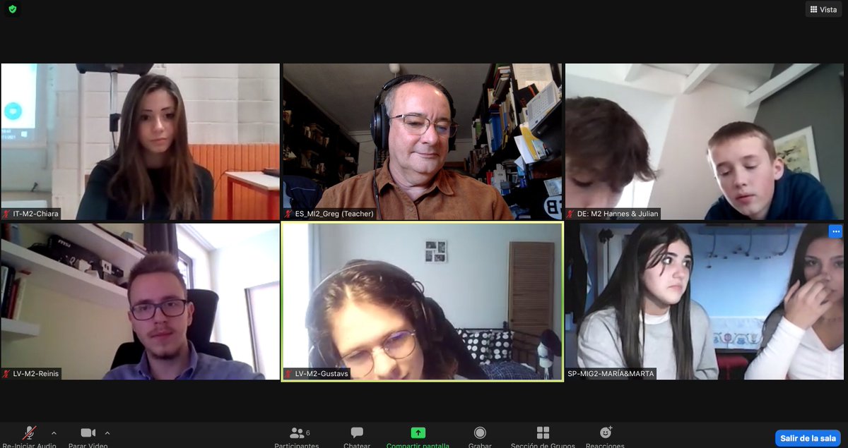 euthopia21's tweet photo. #ErasmusPlus #KA229 @euthopia21 2nd day of Virtual Conference with a plenary of students and teachers from 🇩🇪🇱🇻🇮🇹🇳🇴🇪🇸on the Future of 🇪🇺, building on ideas for improving Gender Equality, Migration &amp; Pollution. @sepiegob @iesgaherrera @EmiliaFG301070 @Marajess18 @josechug @NereaRM https://t.co/RQZ1J2I3i5