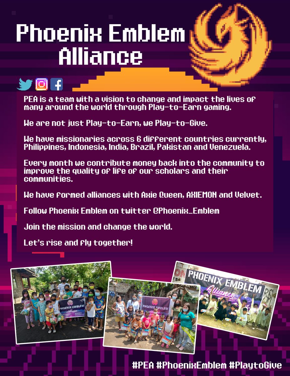 genetix_app's tweet photo. .@Phoenix_Emblem have shown huge efforts in humanitarian support to developing countries. 

They are the pioneers of the #PlayToGive movement, with missionaries in 6 different countries.

#Bunker2171 has decided to fuel their Play-to-Give by donating 1 ETH accelerate their cause! https://t.co/Ucx4YL1C2Z