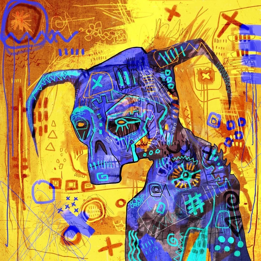 Blue Horn.
Ian Jones.
2017.
<a href="/artofianjones/">Ian Jones</a>
linktr.ee/artofianjones