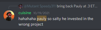 ScottishPingu's tweet photo. Yo, @Pauly0x 

wonder what this guys feeling like in the Mutant Punks discord right now? https://t.co/XBKYznlxqV