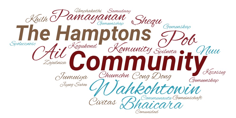 We are COMMUNITY in The Hamptons - no matter how you say it !!!  Come to our AGM to Join The Hamptons Community League to build The Hamptons - the Community of Your DREAMS. thehamptonscommunityleague.com/home/agm-2021-…