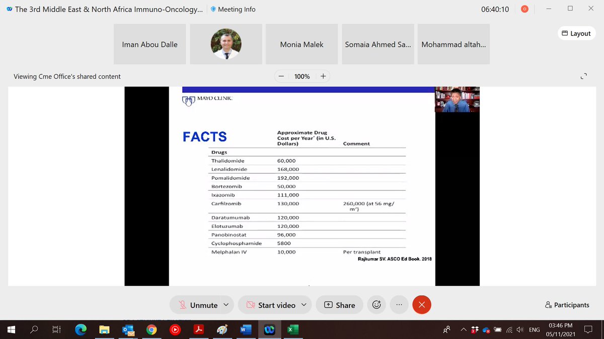 Dr. Vincent Rajkumar giving a special lecture on Patient Access to #immunooncology Therapies &amp; Country Inequalities, moderated by Dr. <a href="/ImanAboudalle/">iman aboudalle</a> 

#cmeoffice #meded #healthcare #oncology #cancer #immunooncology #AUBMC #AUB #KHCC #MIOF3