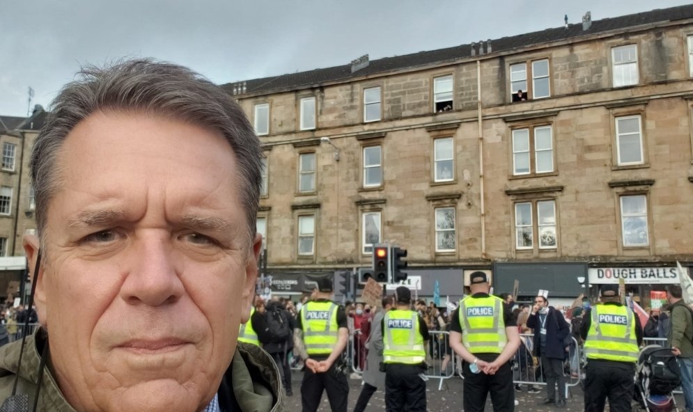 The complaint at the moment in today's HUGE demonstration for (against?) COP26? We can't get across the road to Dough Balls! #COP26Glasow #COP26