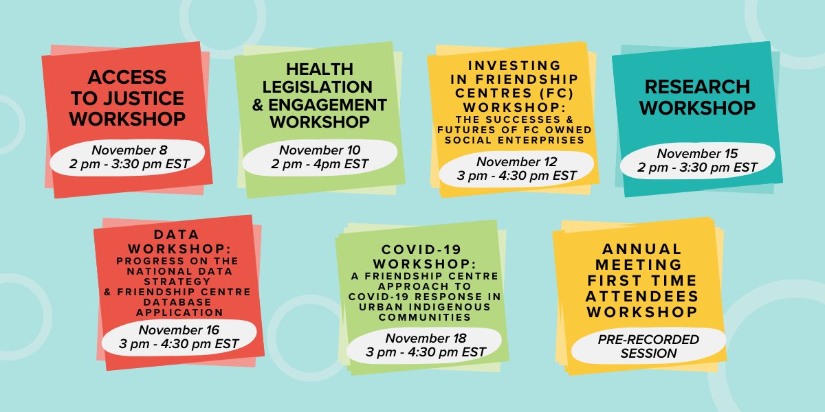 NAFC_ANCA's tweet photo. 📢HAPPENING NEXT WEEK📢 
There is still time to register for the NAFC's AGM Pre-Forum Workshops!

MORE INFO &amp; REGISTER HERE 👉 https://t.co/vgSZNIH04t
#FriendshipCentres #UrbanIndigenous #FriendshipCentreMovement #Indigenous #FirstNations #Metis #Inuit #NAFC #InFriendship https://t.co/jcXtoGI9bO