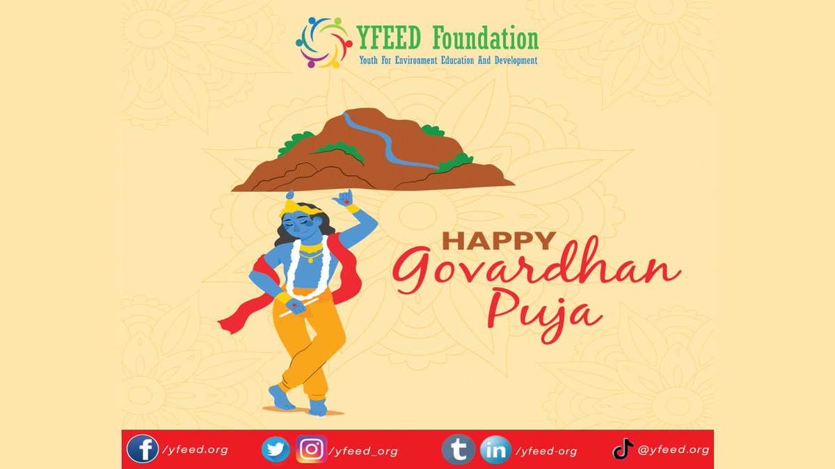 Happy Govardhan Puja! 

May the blessings of Lord Krishna bring peace and harmony to your life!