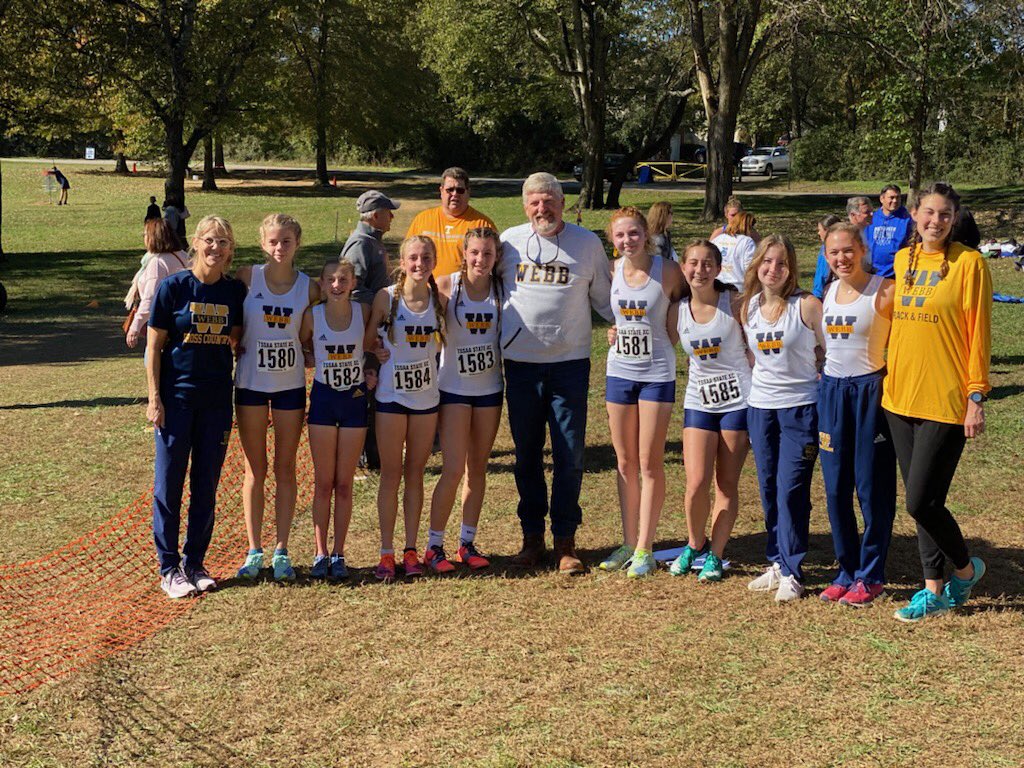 webb_athletics's tweet photo. Congratulations Girls Cross Country! Team 4th in TSSAA State meet, and Abby Faith Cheeseman finished first and Sophie McInturff 5th overall!!! AWESOME JOB!!! We could not be more proud of entire team, runners &amp; coaches! GO FEET!!!!!!!!!!!!! https://t.co/nzZRlZODsE