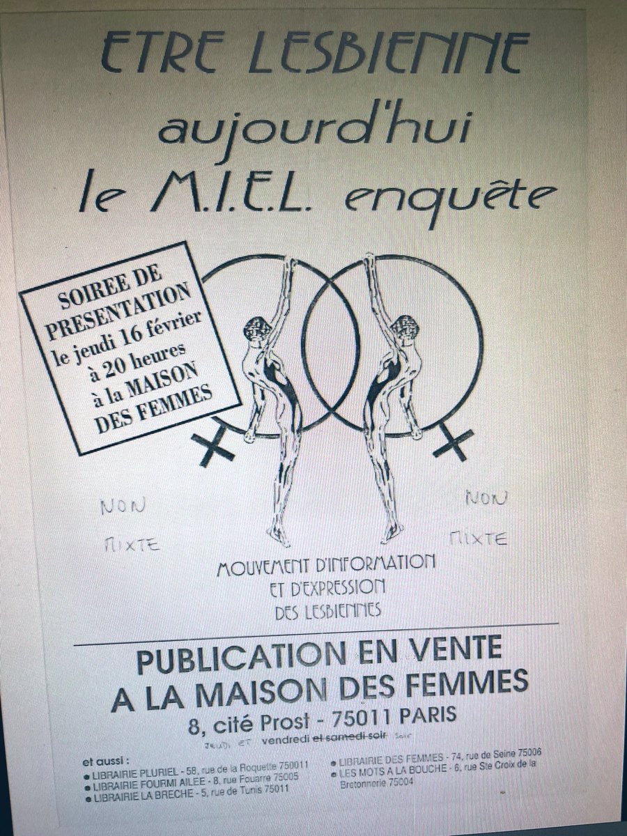 HES_Paris's tweet photo. Petite excursion dans l’ #histoire des #Lesbiennes au siècle passé! #Femmes #Lesbienne #LGBT #ArchivesLGBT #MLF #FHAR #culture #cinéma #Cineffable https://t.co/PJ6j8wIRpc