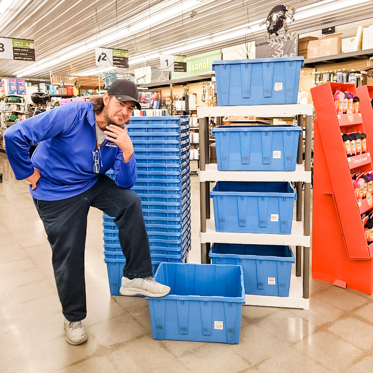 cleaverfarm's tweet photo. Kyle is thinking of all the things you could store in these totes! Limited Supply.
#truevalue #familybusiness #hardwarestore #storage #organizing https://t.co/OzPNRv7YaK