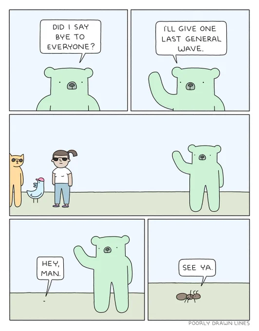 say bye 