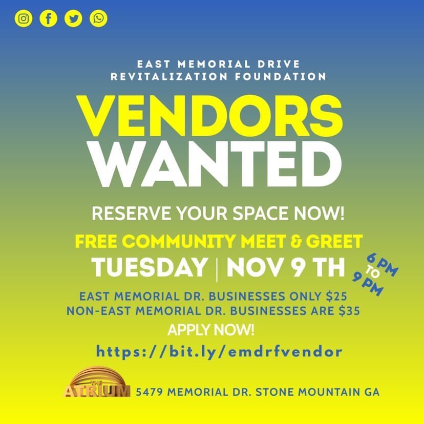 We’re counting up to Tuesday! Only a few more spots available for vendors starting at $25! Reserve your space now #vendorswanted #business #Entrepreneur
