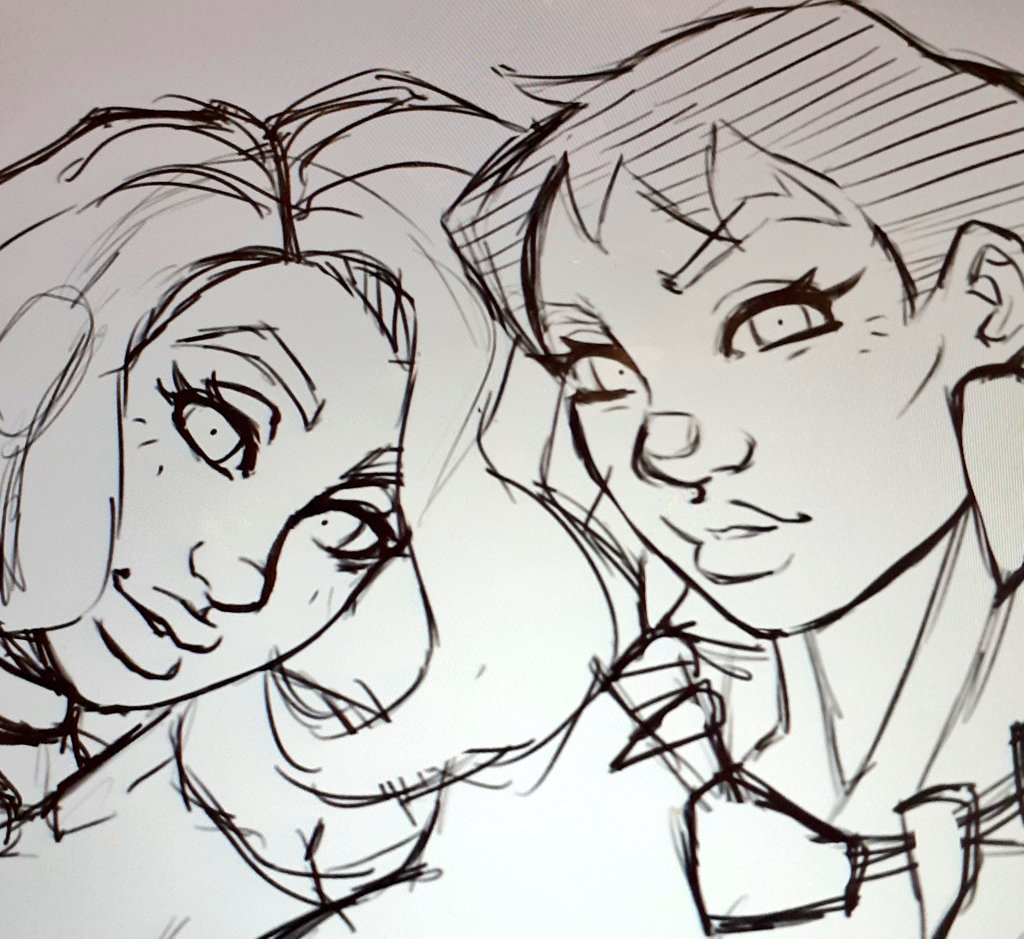 Update for tomorrow's #SpicySaturdayNight Black Canary/Vixen piece: I decided to go with the Animated versions of their appearances. Still laying out the poses...