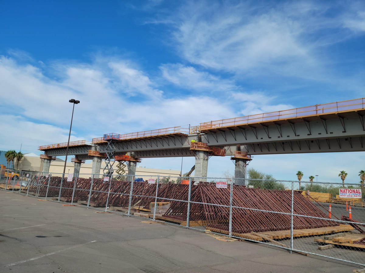 CWAnnOBrien's tweet photo. Thank you @ValleyMetro for giving me a tour of the #LightRail Northwest Extension II this week. Construction is coming along. Seeing the developments up close makes me excited about accessible #publictransportation. #NWEII #PHX https://t.co/HJF87vvFUm