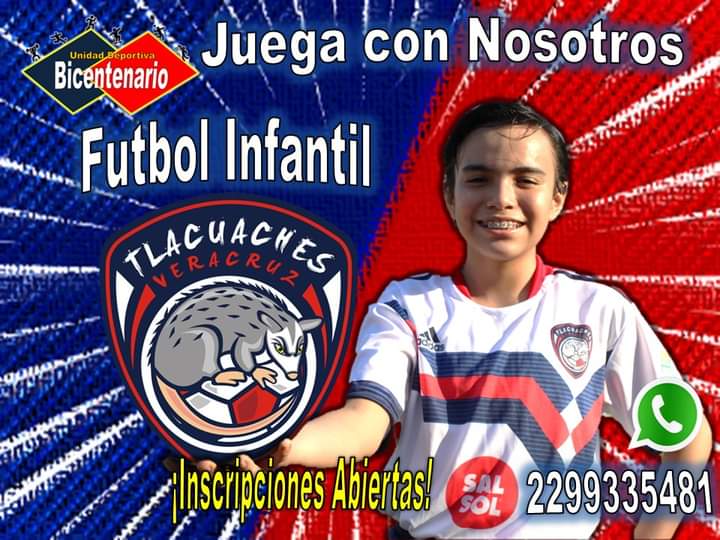 TlacuachesVer's tweet photo. Escuela de futbol infantil en #ZonaNorte #Veracruz #VillaRica  ¡Inscripciones Abiertas!

Si tienes niños desde 4 y hasta 13 años de edad es momento de que jueguen en Tlacuaches. 

¡Aquí todos juegan! Tenemos 5 categorías. ¡Síguenos en Facebook como Tlacuaches Veracruz! https://t.co/L5Ztpnivdb