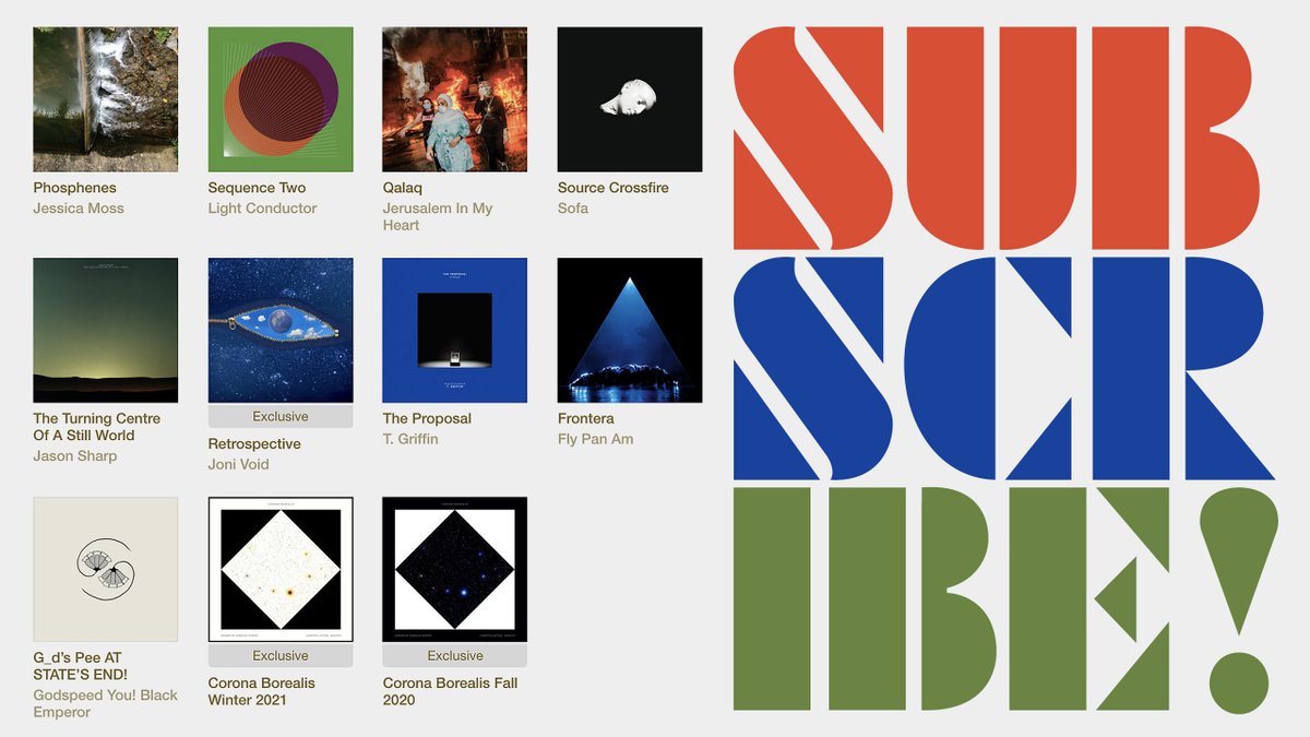 cstrecords's tweet photo. Subscribe to Constellation on this #BandcampFriday  and get our full year of releases + 3 exclusives + everything we release in 2022, in the digital format of your choice. Subscribers also get 25% off all LPs/CDs across our entire 24-year catalogue.

https://t.co/BpGyliMV8j https://t.co/jNonPHOk0y