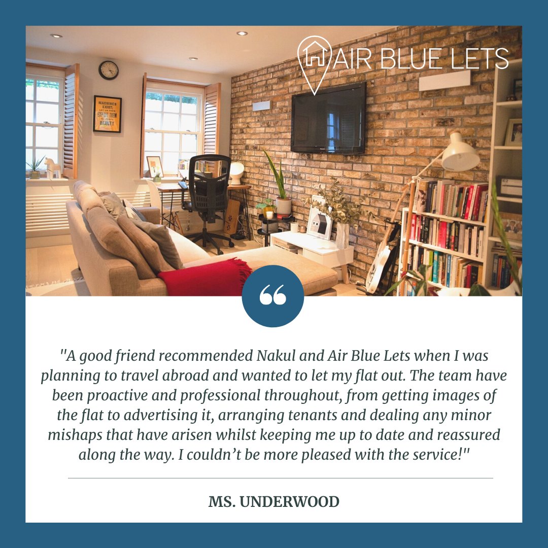 We are thankful for your kind words! We really appreciate the time taking out to share your experience with us. Our clients satisfaction is our priority, and as stated by your review, we pride ourselves on our exceptional service.
:
#airbluelets #reviews #propertymanagement