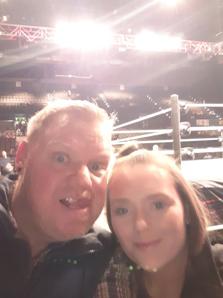 leebo1980's tweet photo. Looking forward to #wwebirmingham and seeing me old mate @WWEMaverick. So close to the ring can smell it ha. https://t.co/hDNi1eDwNJ