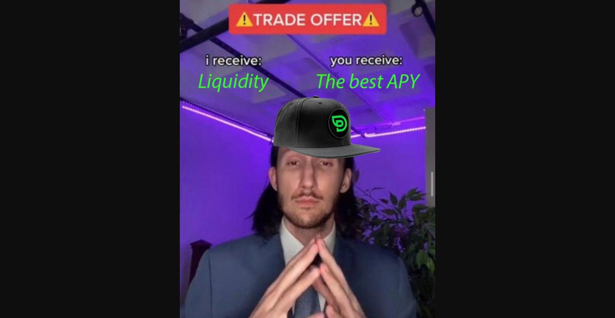 ARCreactorAI's tweet photo. 🤝Is this perhaps the best trade deal of all time? We think it just might be!
💧Alex & the dev team are busy building up DePo's #LiquidityPools functionality - which token pairs would you like to see them include?
👇Comment your favourites below!
#Litquidity
#DeFi https://t.co/yOsNwu9665