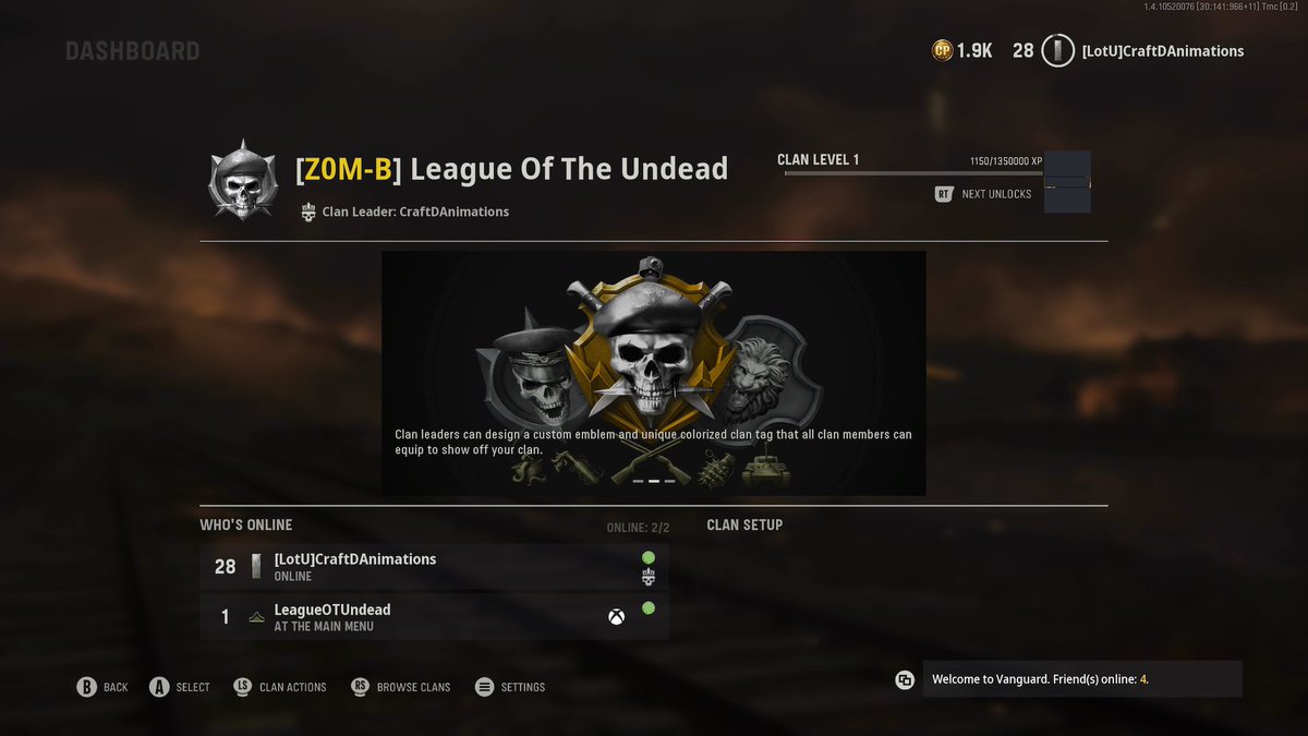 We have a clan over on #Vanguard and its open to all (although being friendly and active is a bonus)