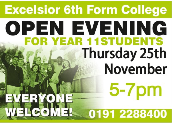 ExcelsiorColle1's tweet photo. 🗣🗣Come and see for yourself.                 ⏰5pm Principal Talk 1
⏰5:30pm Principal Talk 2
⏰6pm Principal Talk 3
Pick 1 start time then visit subjects and explore your potential post 16 options. 🌮🌯🍔 and ☕️🥤 specially prepared by our Hospitality students on the night 🙌 https://t.co/5a49ZGlN9v