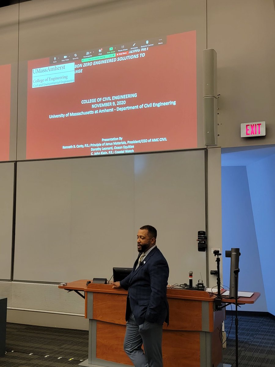 Great to hear from @umassengin alumni superstar Kenneth Canty about the amazing work he is involved with sustainable infrastructure
