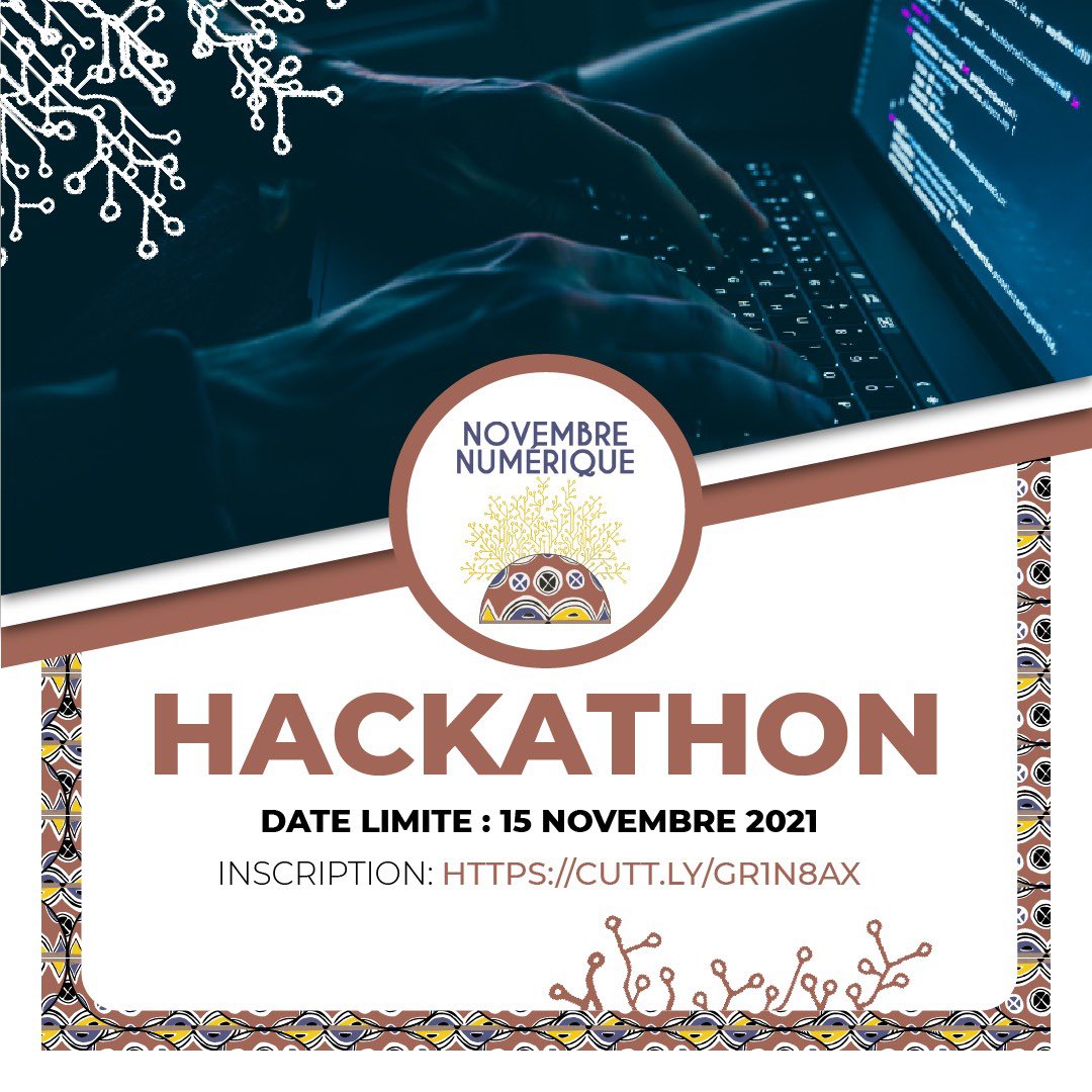 SNladny's tweet photo. 💻La 7eme édition du #NovembreNumerique a été lancée au #Tchad.
Plusieurs événements phares sont en vue. Parmi eux:
✅Le Hackaton👉🏽 https://t.co/xzoV5H00oB
✅La formation en montage vidéo👉🏽 https://t.co/aGdz4mliZW
✅Le concours inter-établissements
Infos: @WenakLabs https://t.co/c9XBw3GYFo