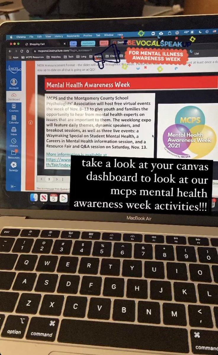 It’s almost here 😍 MCPS Mental Health Awareness week is next week! Go check out MCPSmentalhealth.org for the schedule of activities! Students can earn SSL hours for attending <a href="/QOHSCounseling/">QO Counseling</a> <a href="/McCormackPsych/">Jeanne McCormack</a> <a href="/QOHS_SGA/">QOHS_SGA</a>