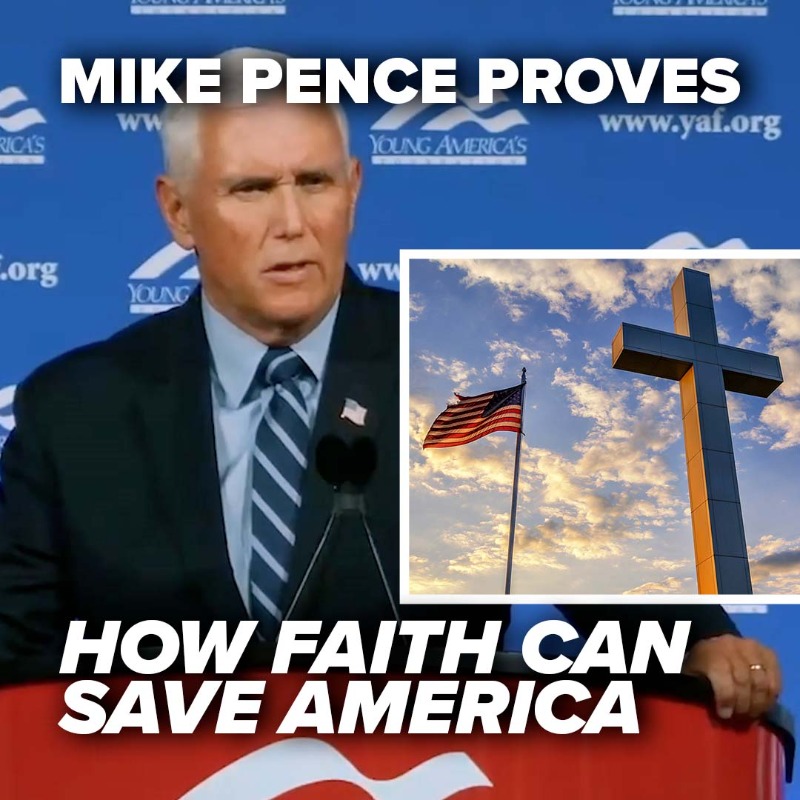 yaf's tweet photo. INSPIRING: Listen to @Mike_Pence’s personal faith testimony ➡�� https://t.co/AnXpDhn1Mg