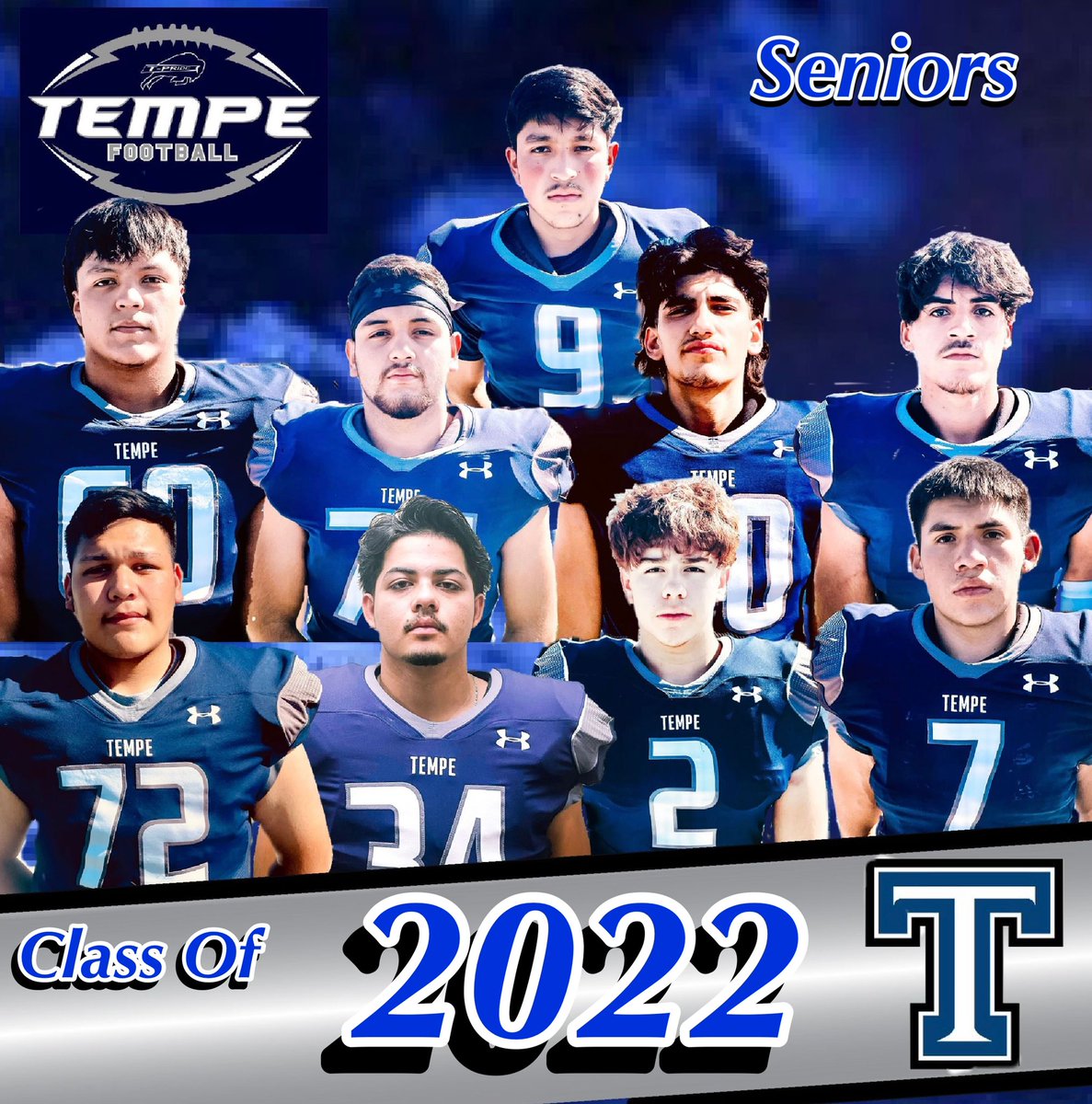 TempeFootball's tweet photo. ⭐️⭐️SENIOR NIGHT⭐️⭐️
THANK YOU SENIORS‼️
#onceabuffalwaysabuff #Tempe #TempeHS #AZHSFB #CLASSOF2025 https://t.co/oeZfs1QbFL