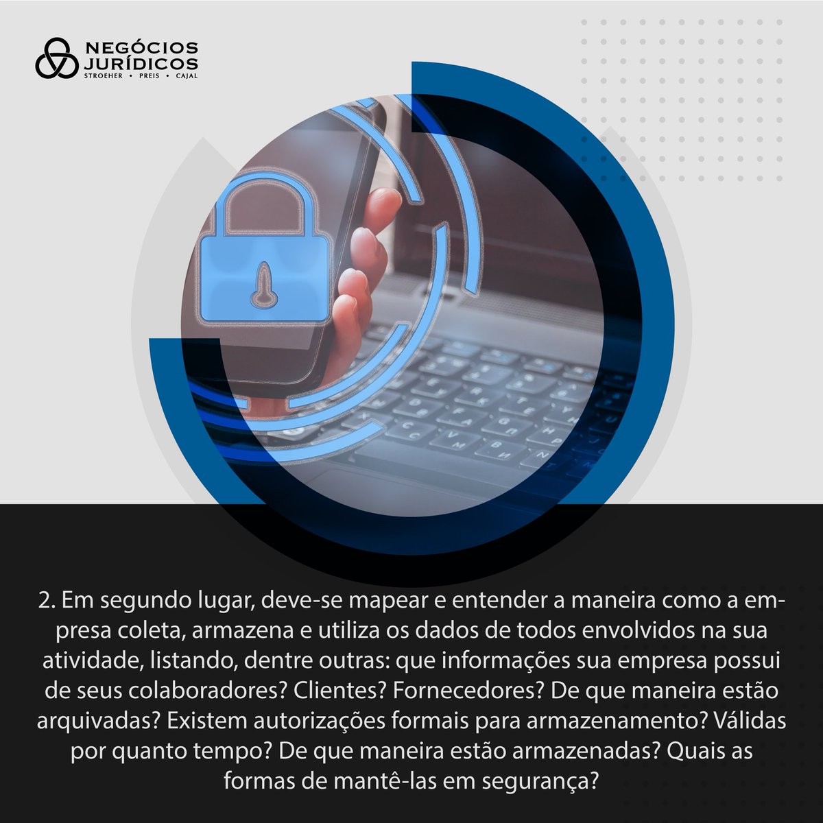 NegociosJur's tweet photo. Como buscar a conformidade com a LGPD?
A busca da conformidade à LGPD é um processo que demanda tempo e envolve a revisão de políticas internas, sistemas de cadastro, contratos, plataformas digitais, sistemas de gestão, etc, de modo tudo esteja adequado e pronto para funcionar. + https://t.co/NcccPDJsPO
