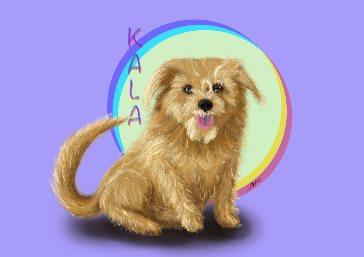 Folletes's tweet photo. Mi ultima ilustración de mi perrita Kala https://t.co/zeEndTpuIU