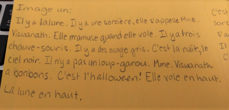 StaggFrench's tweet photo. The power of #comprehensibleinput and Bitmojis for talk alouds 🤪And CHECK those transitions- even this early in French 1 💪! If we model it, they will come! French 1's- off to a fantastic start this year! 🥰🇫🇷🙌 #staggparle #practicemakesproficient #courageousspeakers https://t.co/QnO3AiHNa1