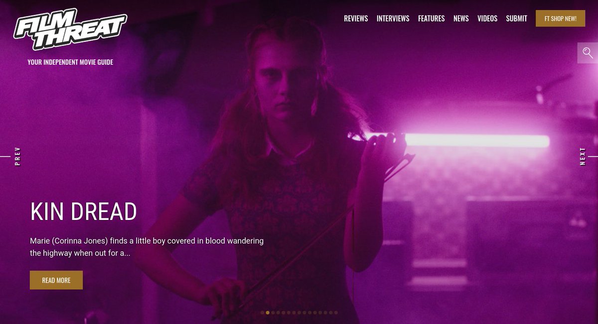 FilmThreat's tweet photo. "...the visuals serve the story, not the other way around..." Bobby LePire is in grave danger after listening to the warnings of Kin Dread.
https://t.co/7hqgEzhpgY #SupportIndieFilm #KinDread #Thrilller https://t.co/vmF7v8IzCV