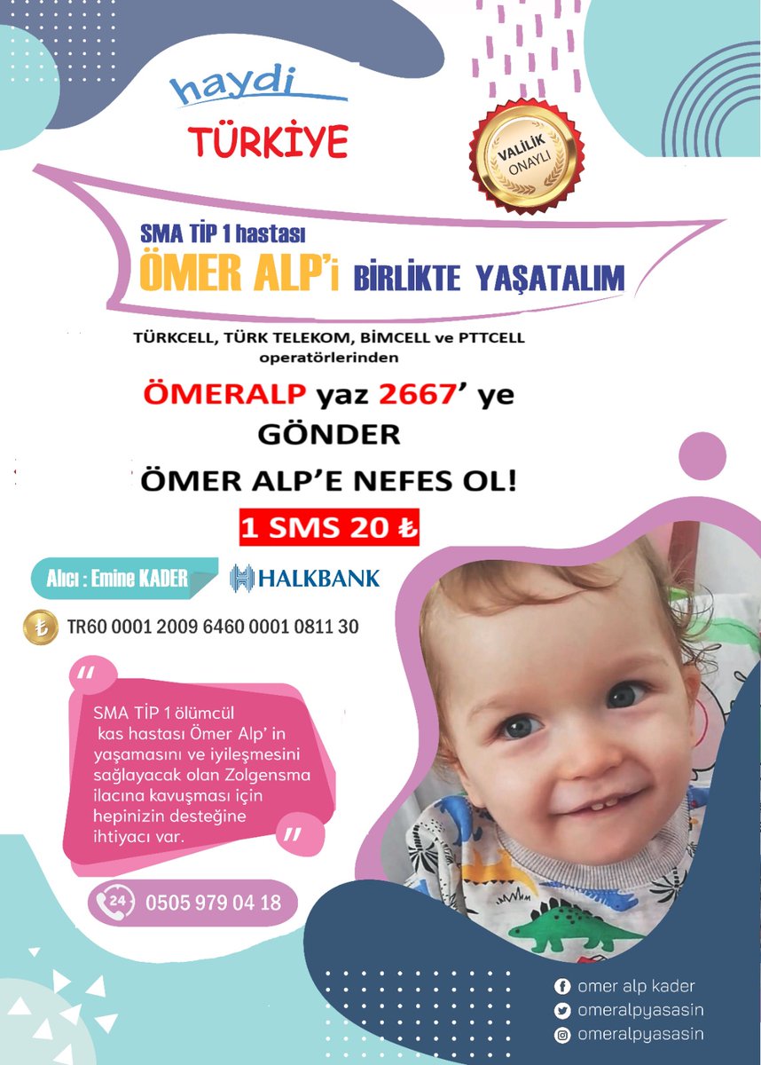 Prof.Dr.Serkan Kader (@srknkader) on Twitter photo Sevgili <a href="/BerkeOzer/">Berke Özer</a>. SMA Tip 1 hastası Ömer Alp’e desteklerinizi bekliyoruz. Lütfen bu zorlu mücadelesinde Ömer Alp’i yalnız bırakmayın!!!
<a href="/omeralpyasasin/">ÖMER ALP KAZANDI</a> Sevgili <a href="/BerkeOzer/">Berke Özer</a>. SMA Tip 1 hastası Ömer Alp’e desteklerinizi bekliyoruz. Lütfen bu zorlu mücadelesinde Ömer Alp’i yalnız bırakmayın!!!
<a href="/omeralpyasasin/">ÖMER ALP KAZANDI</a>