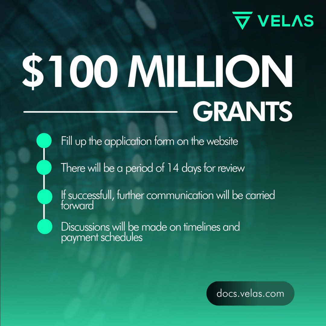 VelasBlockchain's tweet photo. The support of our grant program goes beyond simply providing capital 💡

Velas facilitates project teams with extensive access to experienced marketers, an established industry network, recruitment specialists &amp; much more. https://t.co/qhbFATvjmV