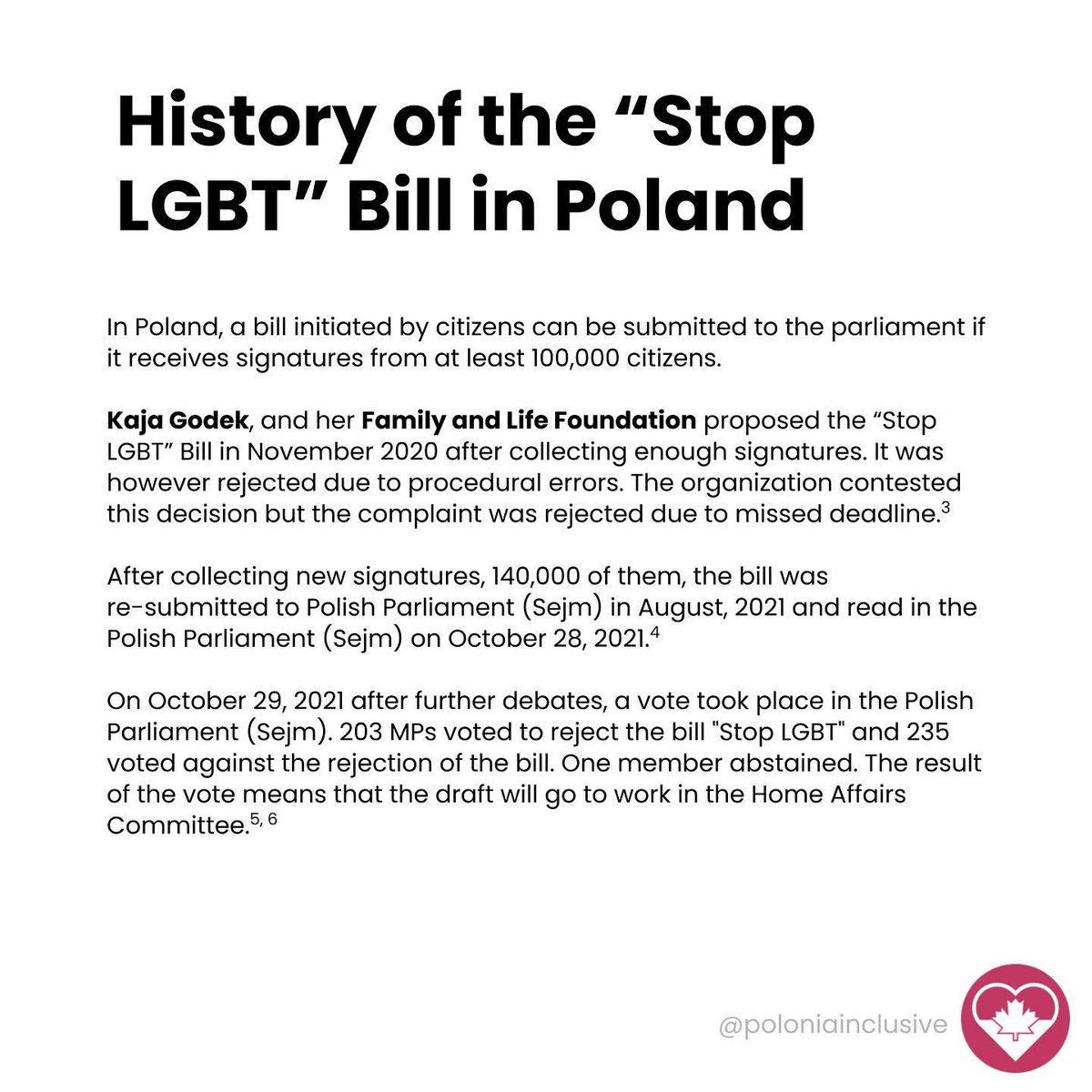 POLinclusive's tweet photo. #StopLGBT is yet another attack on LGBTQIA2S+ individuals living in #Poland and stands in contravention with EU and international human rights law.  

👇 to read about the proposed Bill, its history and some ideas on what you can do to help. 

#TęczowyPiątek #StopLGBTDoKosza https://t.co/FrCfjsewTE