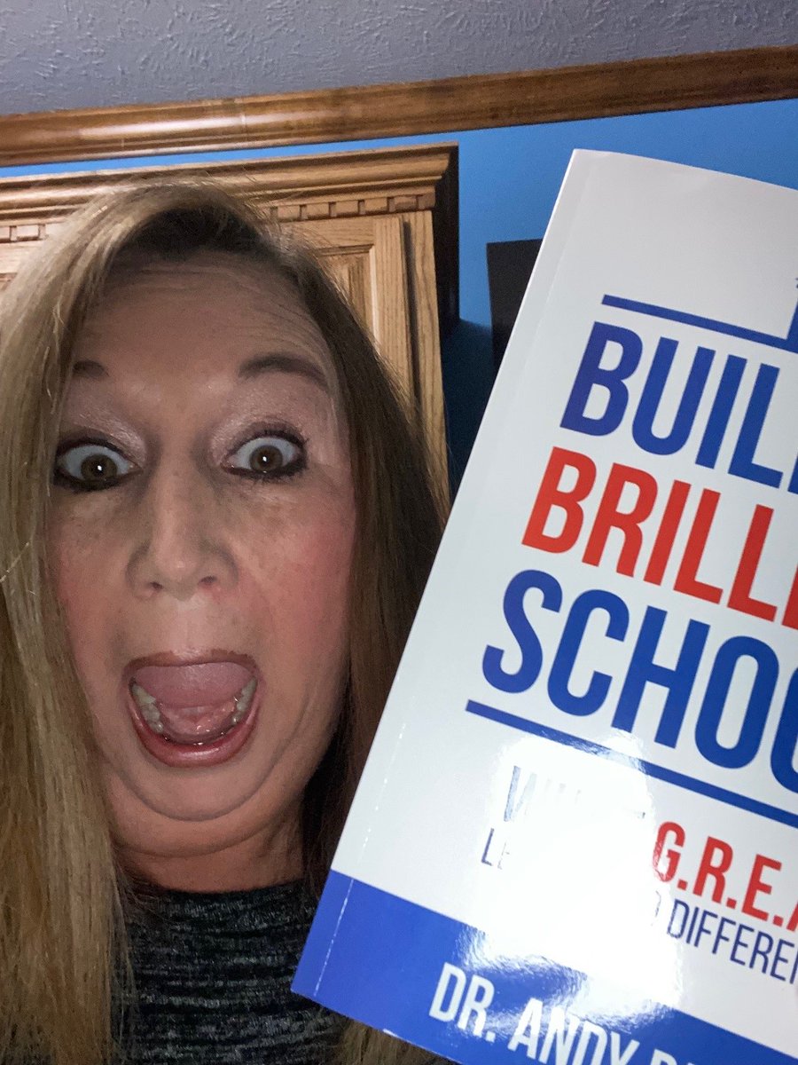My crazy co-worker and friend, Kelly Earls, just got my new book, Building Brilliant Schools: What G.R.E.A.T Leaders do Differently!  You can, too!  drandyparker.com/book