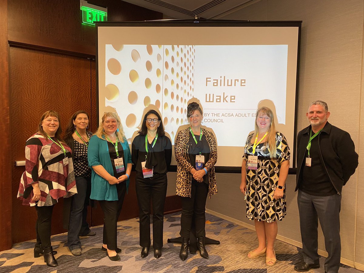 StaceyAdame3's tweet photo. Connecting with my Adult Ed colleagues face-to-face for the first time to discuss our successes and failures during the pandemic 😷 #ACSASummit @EdEscondido @EUHSD @ACSARegion18 @FresnoAdult @cnAdultSchool https://t.co/pWVYGMeZk9